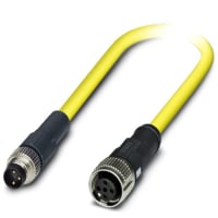 M12-M8; PVC de 3 pos.105C; Enchufe M8 recto; al zócalo M12 recto; 0.5 m
