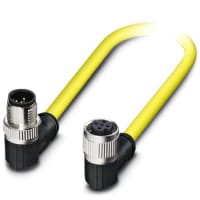 La asamblea de cable, hembra masculina M12 90-M12 90, 5 Con, serie de M12 Cordset