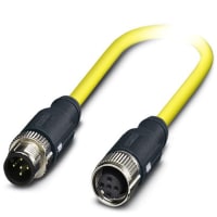 M12; posición 5. blindado; PVC 105C; Enchufe M12 recto al zócalo M12 recto; 1.5 m
