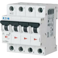 Interruptor; Miniatura; 4-Pole; 20 A; 240/415 V; Z Charac.; Manija; Panel