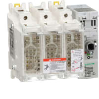 Desconecte el interruptor, fusible, estilo del IEC, 600V/60A/3-Pole/Class J, eje del uso 10x10