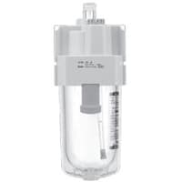 Lubricador, modular, 1/4NPT, tarifa ajustable del goteo, protector del tazón de fuente, nombre/placa de Caut