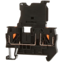 Fusible del carril del estruendo del bloque del término Empujar-En el negro NS 35/7.5 NS35/15 6.3A 500V de 2Conn 24-10AWG