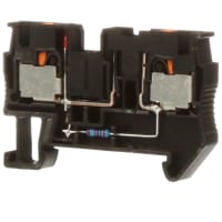 Term Block DIN Rail Fuse Push-En 2Conn 24-10AWG BLK NS 35/7.5 NS35/15 10A 24V