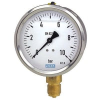 213.53.2.5 " 3000 PSI sin 1/4 " NPT mueve hacia atrás el montaje, galga de presión