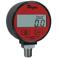 Galga de presión; Digital; 0 a la gama de 30 PSI; +-1% exactitud; para el aire/compartimiento. Gases