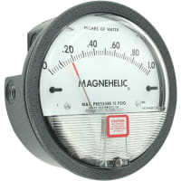 Galga de presión diferenciada, 0-4 en H20, 2% del acumulador, serie de Magnehelic