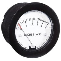 Galga de presión diferenciada, los 0-5in de agua, +-5% exactitud, serie de 2-5000