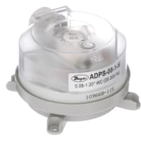Interruptor de presión diferenciada, 1/2 " NPT, 0.08 a 1.20 w.c, IP54, serie de ADPS
