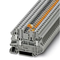 Alimente con el negro de Trm, serie 4 de UT, 4mmsq, 500V, 20A, término del tornillo, gris, solo nivel
