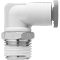 1-Touch Fitting, Union Elbow, 5/32-en Tube, 1/4NPT Dia, Ni de Brass/Electroless, w/Seal