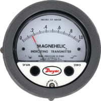 Galga de presión diferenciada, PA de la gama 0-250, máximo. Presión 25 PSI, 605 serie