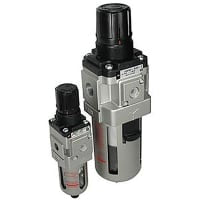 Filtro/regulador; Cuerpo Sz 30; puerto 3/8NPT; NC; Placa del nombre/de la precaución; Galga de Rnd PSI