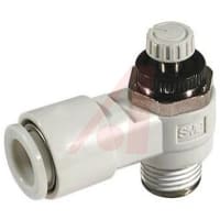 Control de la velocidad; Empujar-Cerradura; w/Fitting; Metro-En; puerto 1/4NPT; 3/8-en el tubo; w/Seal