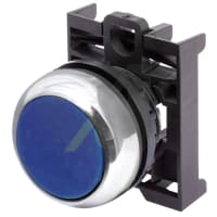 Pushbutton Actuator, 22m m, Flush Button, Blue, Momentary, RMQ-Titán Series