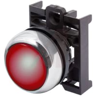 Actuador del botón, 22.5m m, rasante, iluminados, rojo, momentáneo, serie del RMQ-Titán