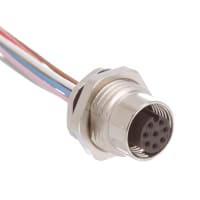 Tipo zócalo del rubor de la hembra de M12 los 0.5m para el uso con los conectadores del sensor M12