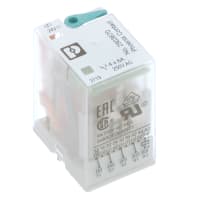 Accione el relais, 4PDT, 24VDC/250VAC, 250VDC, 6A, RIFLINE TERMINAN series del RELAIS