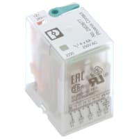 Accione el relais, 4PDT, 24VDC/250VAC, 250VDC, 6A, RIFLINE TERMINAN series del RELAIS