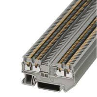 Feed Through Trm Blk 500V 15A Push en Term Grey Single Level pinta Series
