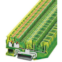Earth Modular Trm Blk, pinta Series, 0.14 a 4mmsq, Plug en Term, Green/Yellow