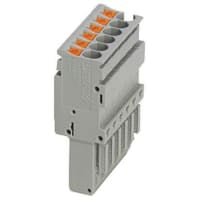 Negro del PWB Trm, 15 manera/poste, empujar hacia adentro terminales, 0.14 4 al mmsq, Polyamide, 500 V