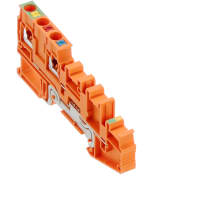 Conecte a tierra el negro de Trm, 32444 series, 1.5mmsq, 250V, 20A, empujar hacia adentro el término, naranja, nivel cuádruple