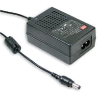 Fuente de alimentación, AC-DC, 24V, 1.04A, 100-264V adentro, incluido, tablero del escritorio, médico, serie GSM25