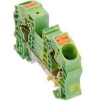 Empujar de la serie 250V 32121 90A del negro de Trm de la tierra hacia adentro término solo nivel verde/del amarillo