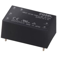 Fuente de alimentación, AC-DC, 24V, 0.13A, 85-264V adentro, incluido, Por-Agujero del PWB, 3.1W, serie de TUHS