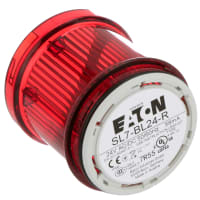 Faro conducido rojo, efecto ligero que destella, base de 73m m, 24 V AC/DC, serie SL7