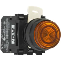 Botón, bisel iluminado, extendido, negro, A, serie E22