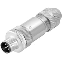 Ethernet recta masculina de los terminales Cat5e del tornillo del conectador de Wireable del campo M12