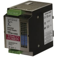 Power Supply, AC-DC, 24V, 6A, 85-132/187-264V adentro, Enclosed, DIN Rail, 144W, TSP Series