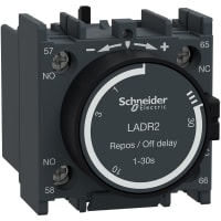 El contador de tiempo del contactor, análogo, NO+NC, 10A, 690V, en retrasa, 1-30sec, serie de TeSys Deca