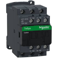 No-Invertir el contactor, 12VDC, 12A, 3P, RIEL DIN, serie de TeSys Deca