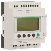Relais elegante/programable compactos, 12 entrada-salida, 24VAC w/LCD, serie de la lógica SR2 de Zelio