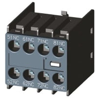 Auxiliary Contacts Block, 10A 3NO-1NC, Size S00, Screw, Snap-en, 3RH Series