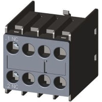 Bloque auxiliar de los contactos, 10A 1NC, tamaño S00, tornillo, Snap-on, serie 3RH