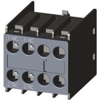 Bloque auxiliar de los contactos, 10A 2NC, tamaño S00, tornillo, Snap-on, serie 3RH