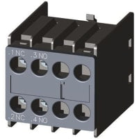 Bloque auxiliar de los contactos, 10A 1NC-1NO, Sz S00 S0, tornillo, Snap-on, serie 3RH