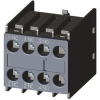 Bloque auxiliar de los contactos, 10A 1NO-2NC, Sz S00 S0, tornillo, Snap-on, serie 3RH