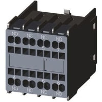 Auxiliary Contacts Block, 10A 2NO-2NC, Size S00 S0, Spring, Snap-en, 3RH Series