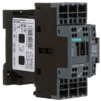 Contactor de Sirius 3RT2 3 poste, 25 A, kilovatio de 11, bobina de la C.C. de 24 V
