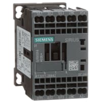 Sirius 3Rt2 3 Pole Contactor, 12 A, 5.5Kw, C.C. Coil de 24 V