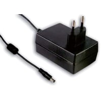 Fuente de alimentación, AC-DC, 12V, 1.5A, 100-264V adentro, incluido, enchufe de pared, médico, serie GSM18