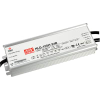 Fuente de alimentación, AC-DC, 24V, 6.3A, 100-305V adentro, sellado, PFC, conductor del LED, serie de HLG-150H
