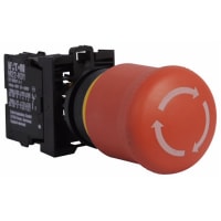 E-Pare el interruptor, 22m m, rojo, Torcer-a-Lance, 1NC, 6A, 500V, serie del RMQ-Titán