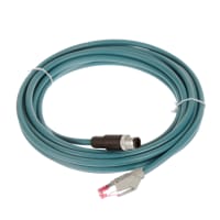 Cable de la comunicación para Ethernet Fieldbus, M12, RJ45, cable de los 5m, serie EX600