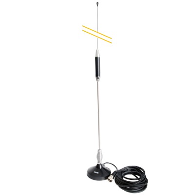 Antena MÃ³vil para Rango de Frecuencia de Banda Civil (CB) 26.960 - 27.400 MHz.